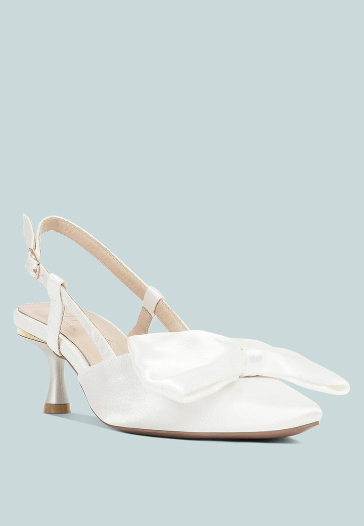 women bow detail slingback sandals#color_white