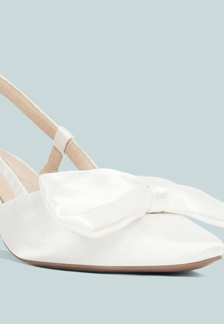 women bow detail slingback sandals#color_white