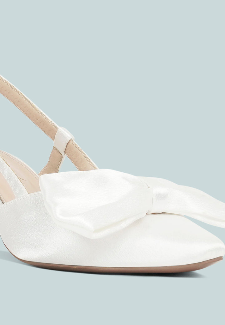 women bow detail slingback sandals#color_white