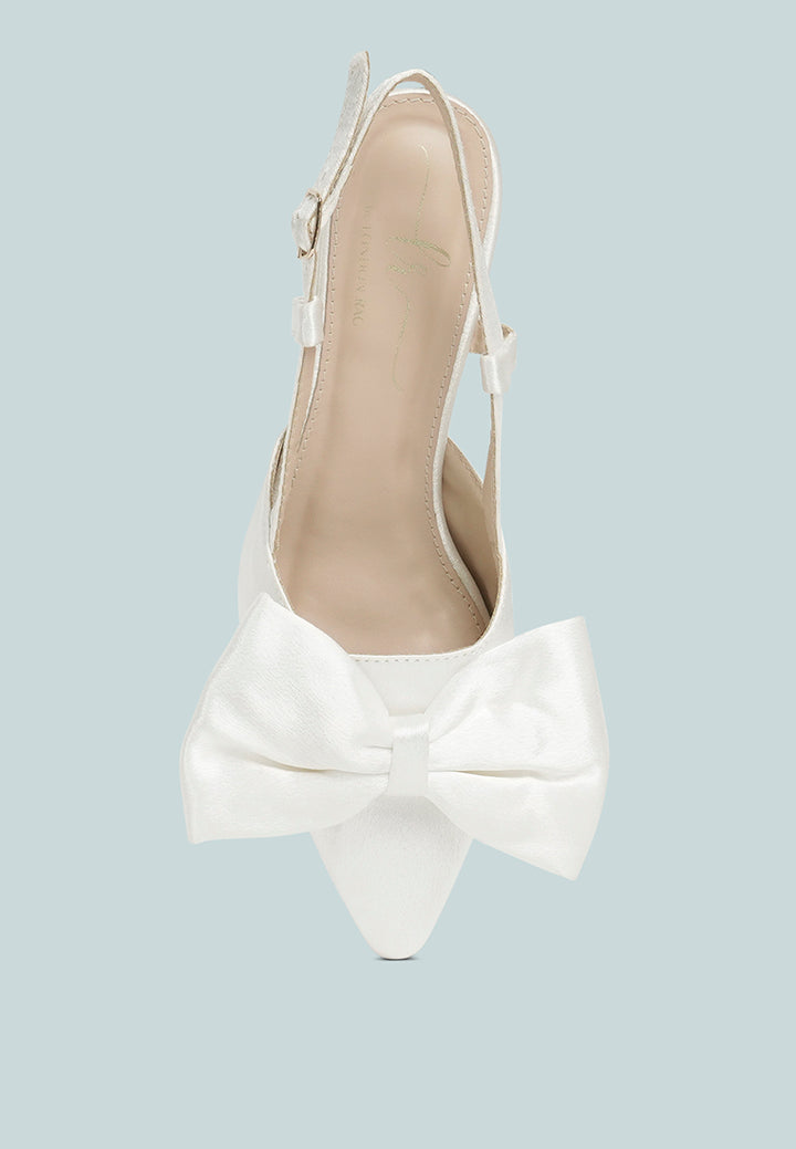 women bow detail slingback sandals#color_white