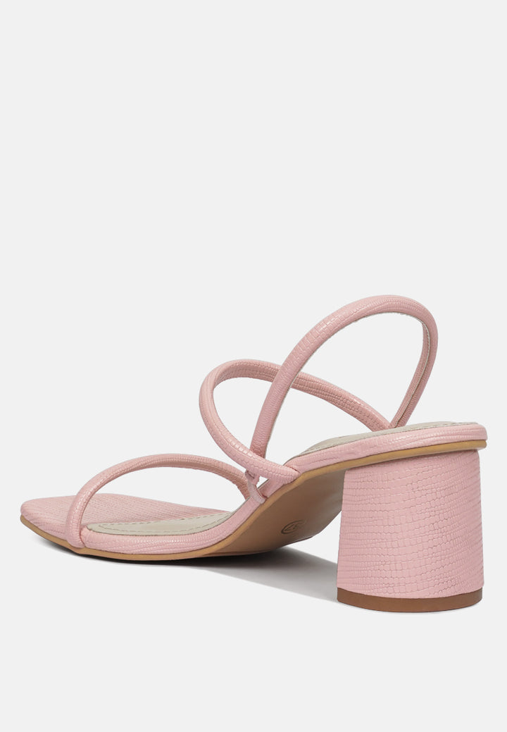 women croco faux leather sandals#color_pink