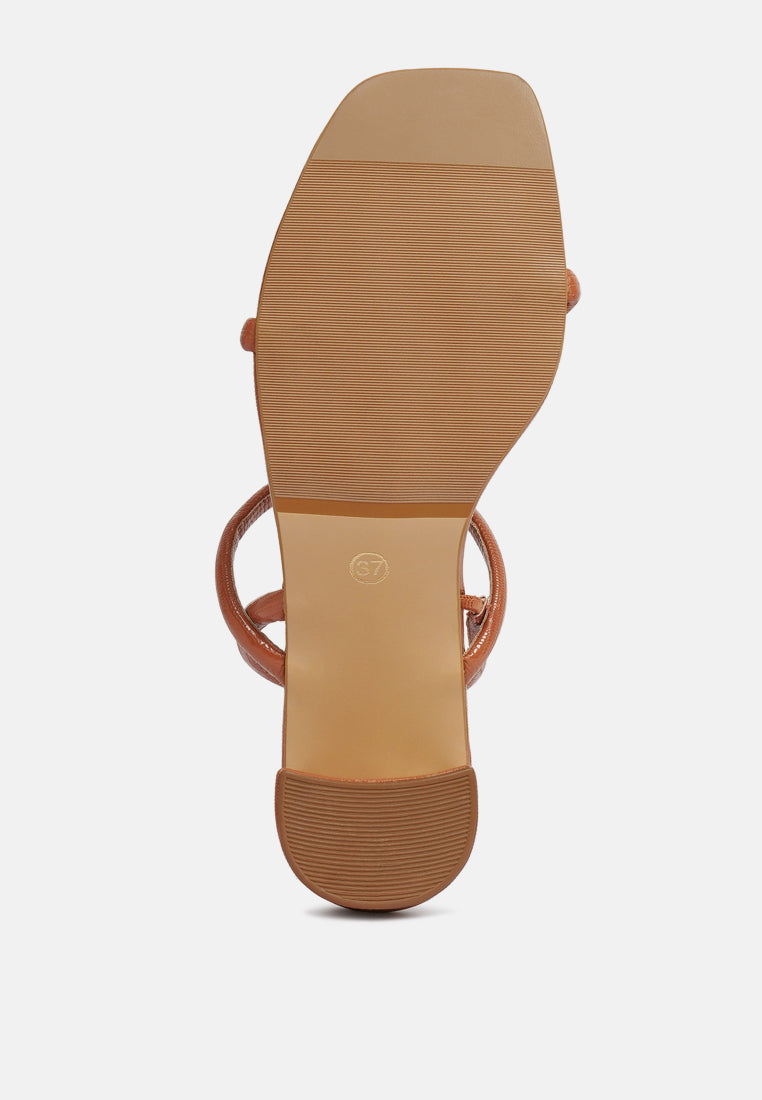 women croco faux leather sandals#color_tan