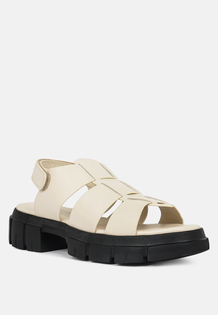 faux leather strappy sandals#color_beige