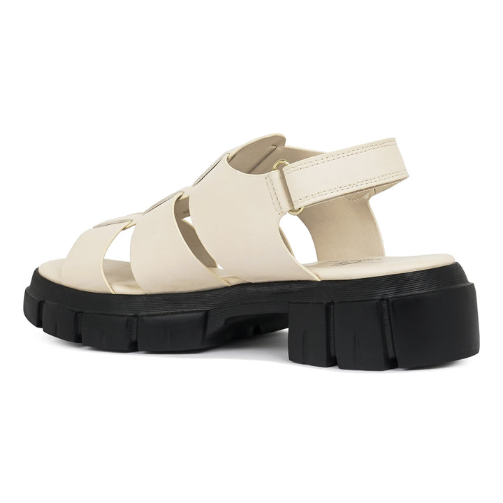 women faux leather strappy sandals#color_beige