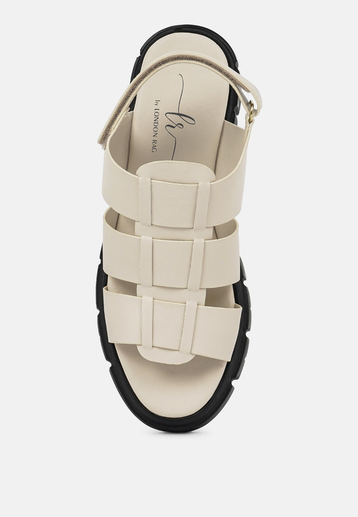 women faux leather strappy sandals#color_beige