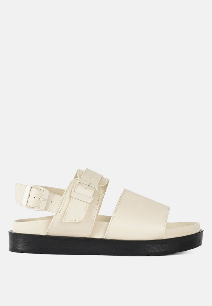 pin buckle flatform sandals#color_beige