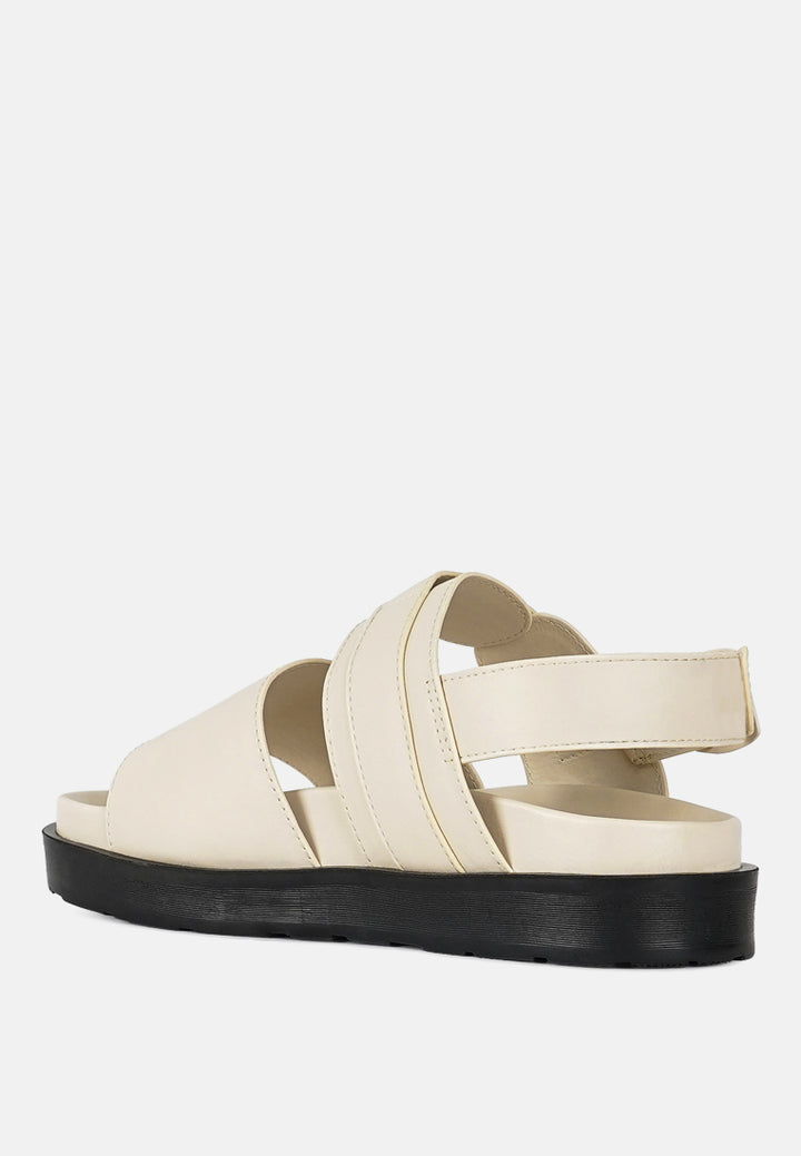 pin buckle flatform sandals#color_beige