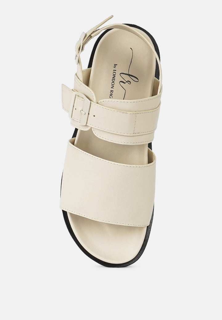 pin buckle flatform sandals#color_beige