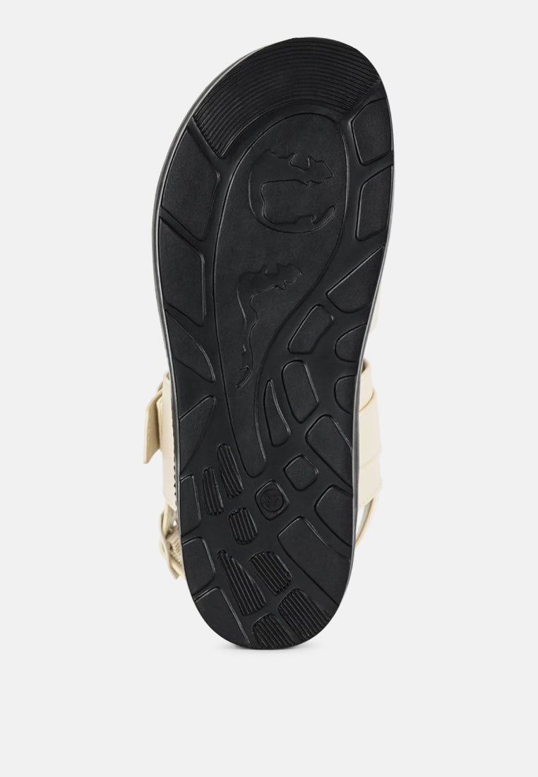 pin buckle flatform sandals#color_beige