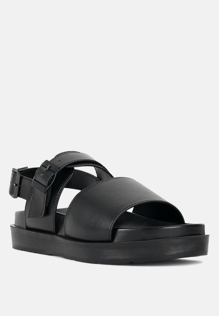 pin buckle flatform sandals#color_black