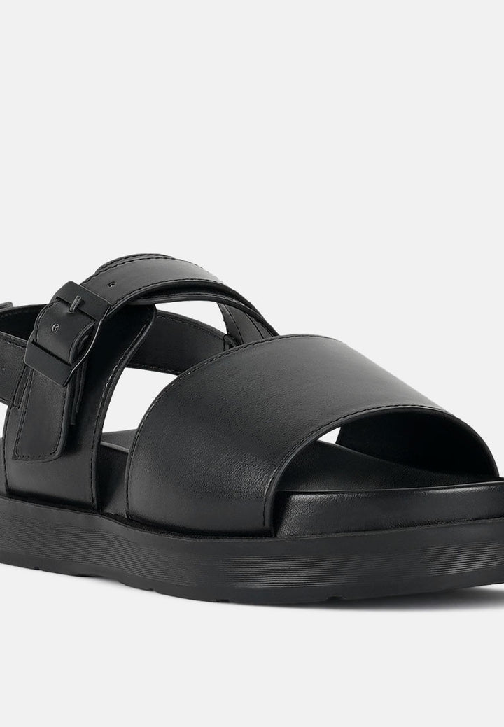 pin buckle flatform sandals#color_black
