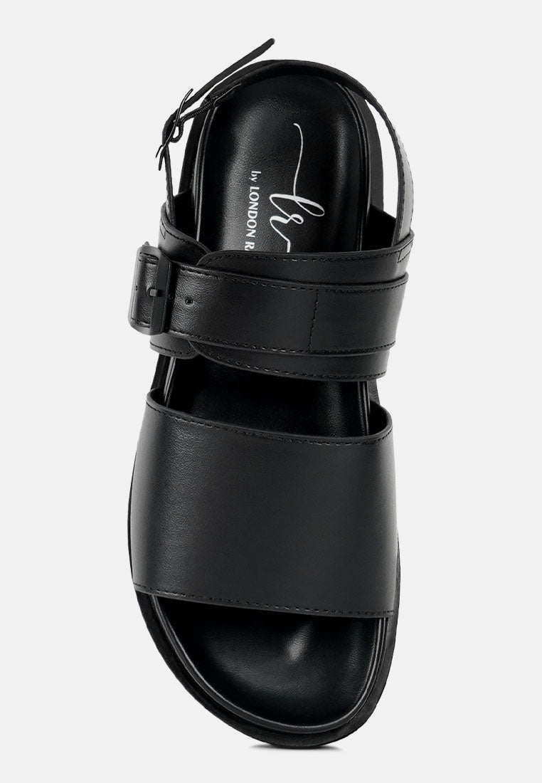 pin buckle flatform sandals#color_black