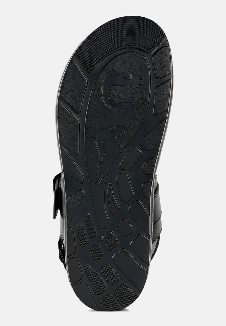 pin buckle flatform sandals#color_black