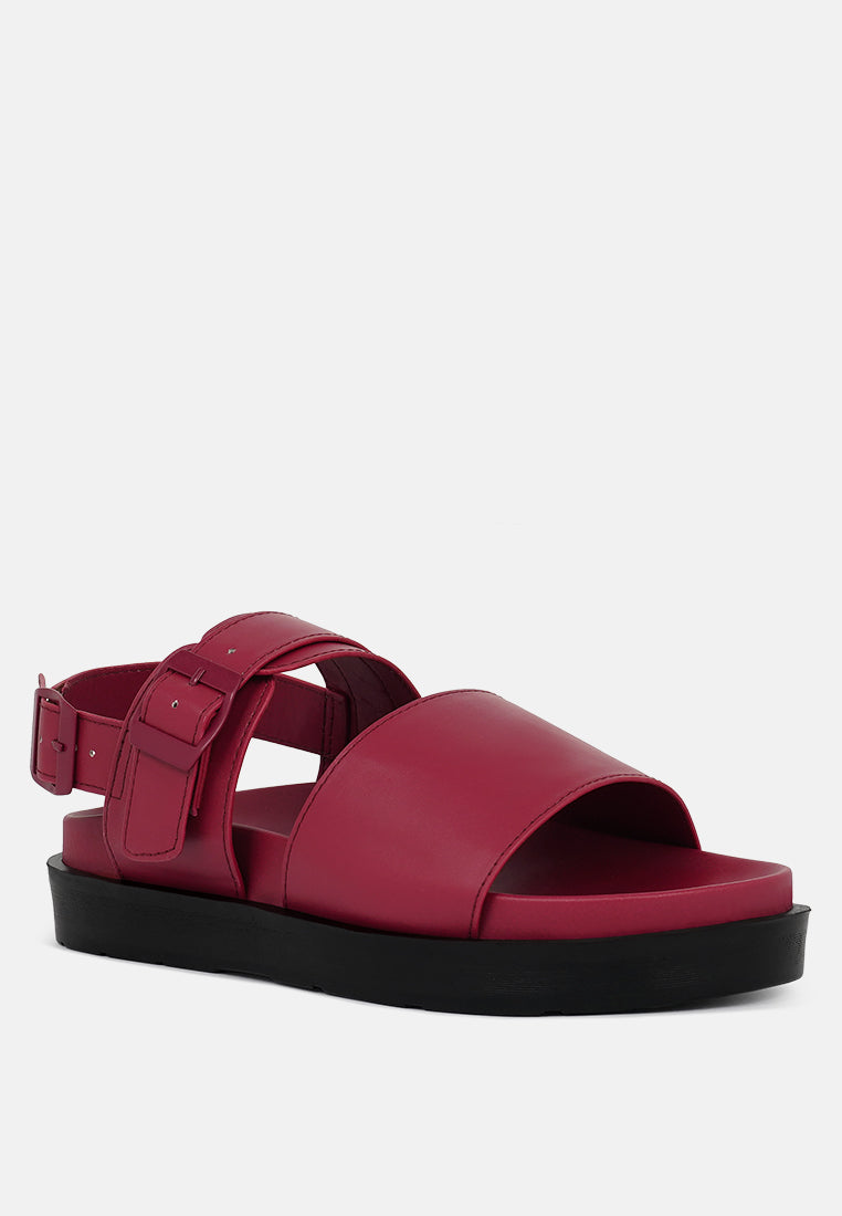 pin buckle flatform sandals#color_burgundy