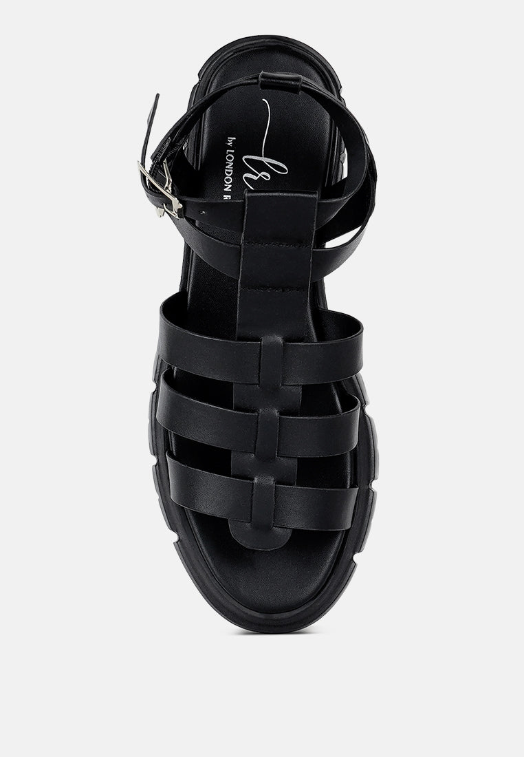 women faux leather gladiator sandals#color_black