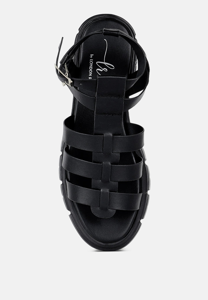 women faux leather gladiator sandals#color_black