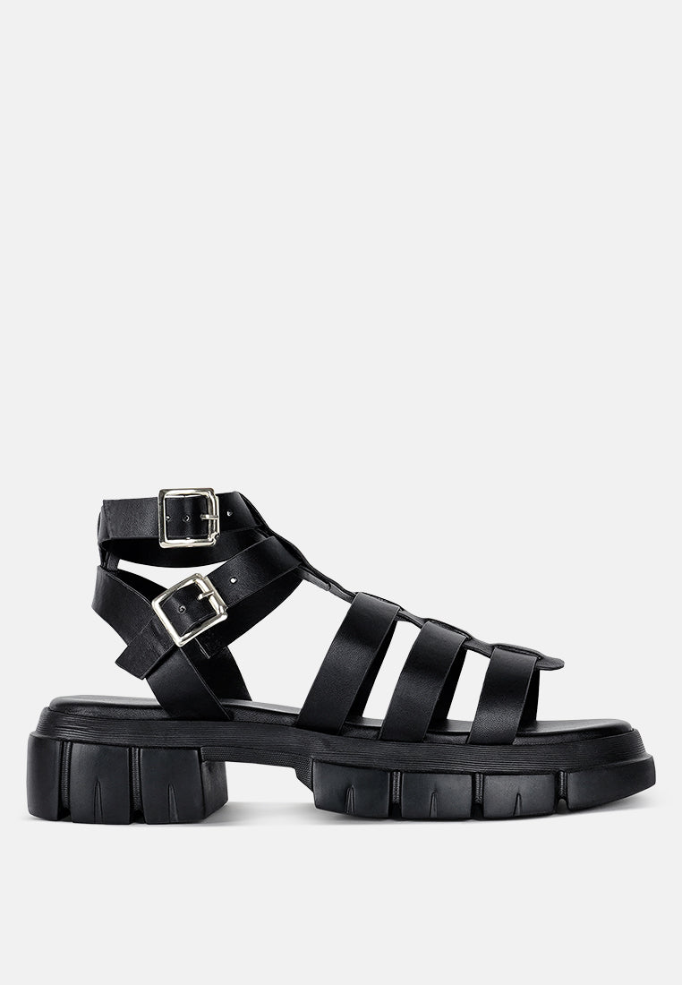 women faux leather gladiator sandals#color_black