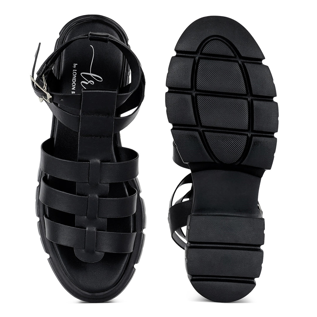 women faux leather gladiator sandals#color_black