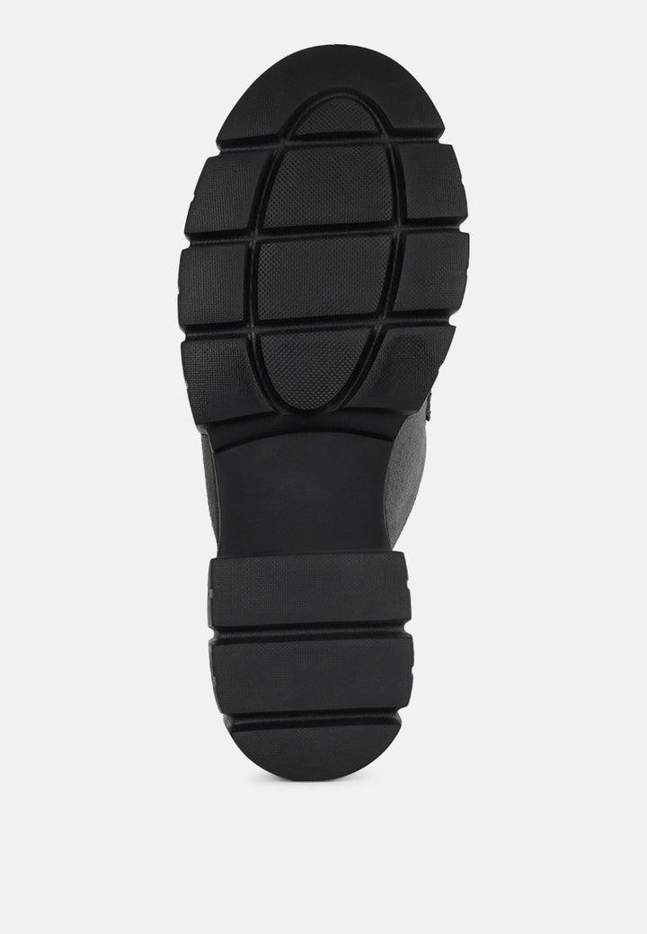 women microfiber penny strap mules#color_grey