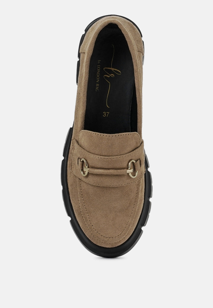 women soft microfiber chunky loafers#color_beige