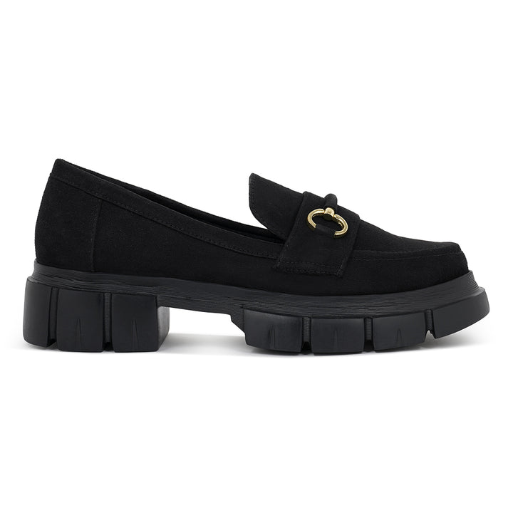 women soft microfiber chunky loafers#color_black