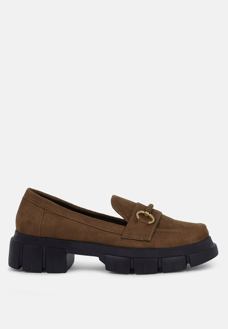 women soft microfiber chunky loafers#color_tan