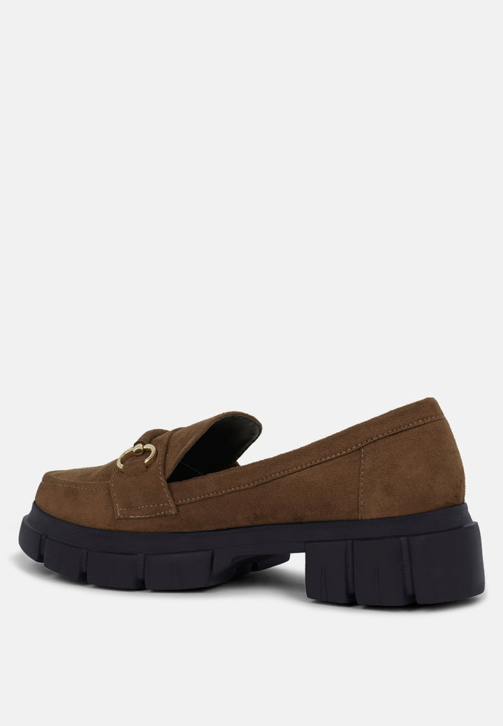 women soft microfiber chunky loafers#color_tan