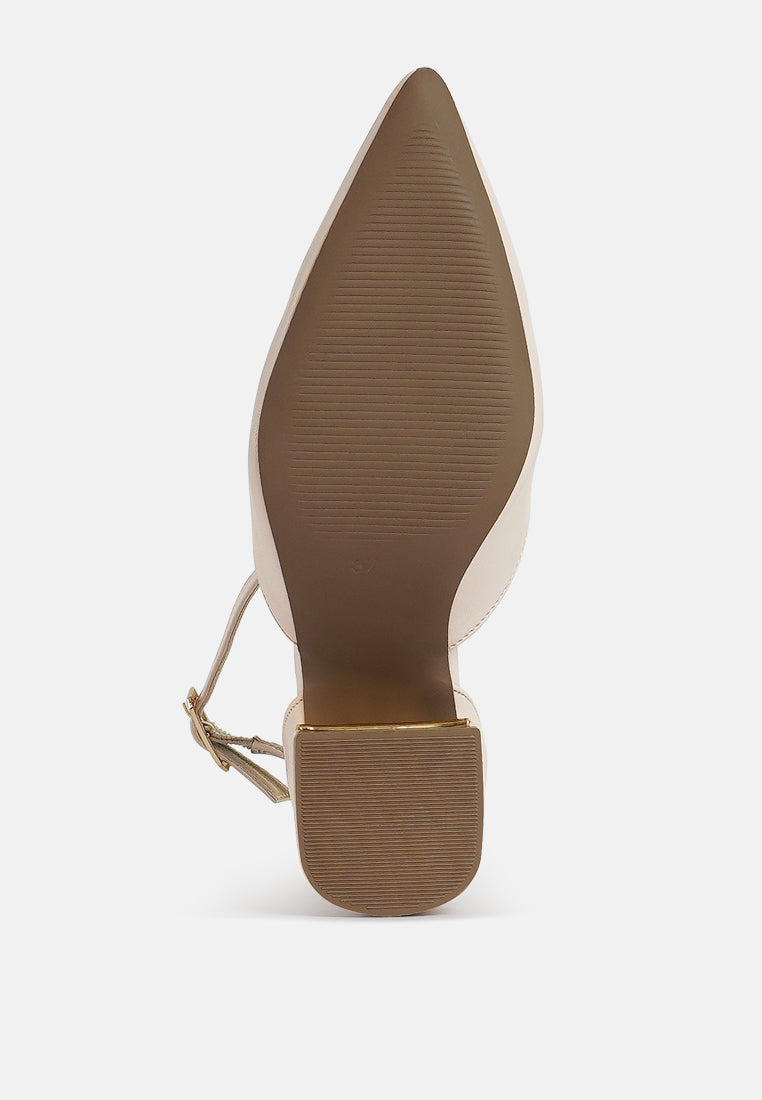 women pointy-toe flared block heels#color_beige