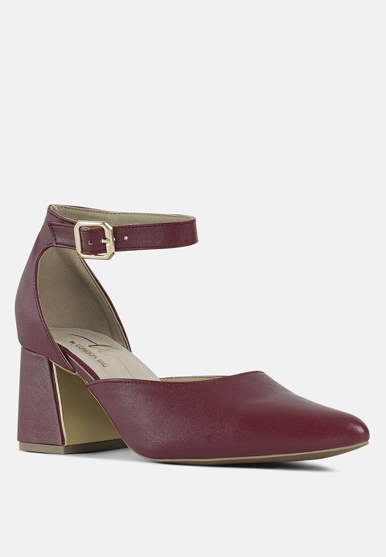 women pointy-toe flared block heels#color_burgundy