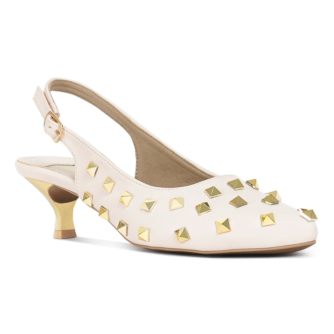 london rag women gold accent studded sandals#color_beige