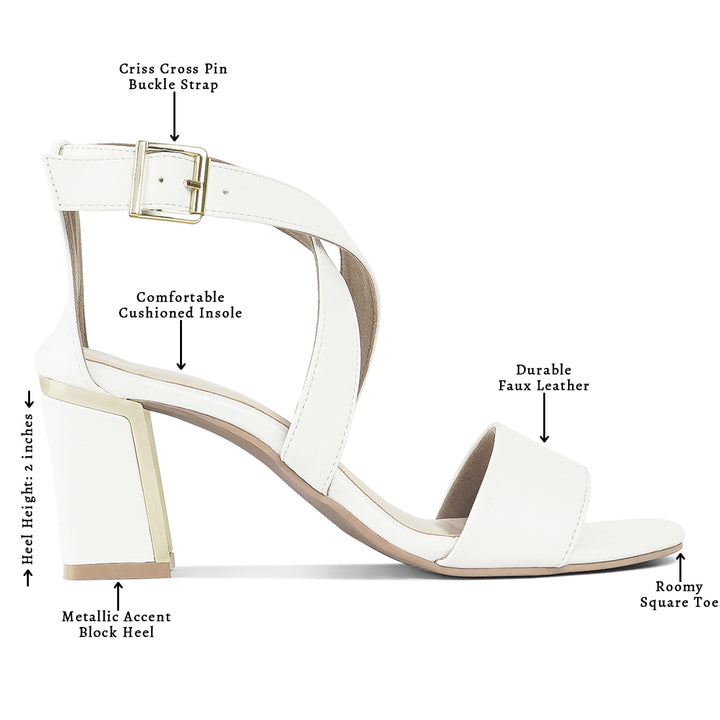 square toe strappy block heels#color_white