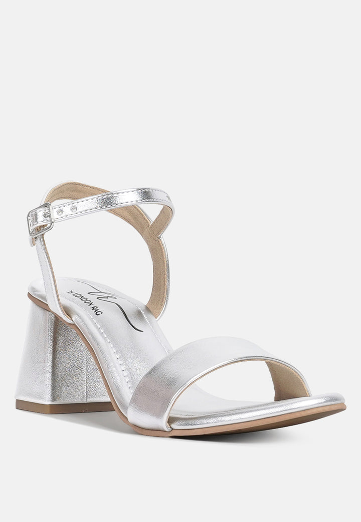 women metallic faux leather sandals#color_silver