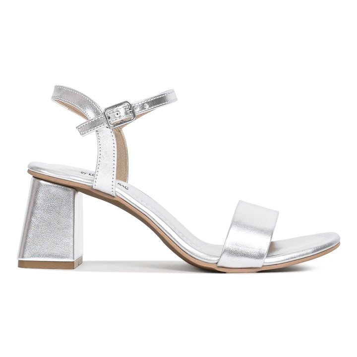 london rag women metallic faux leather sandals#color_silver