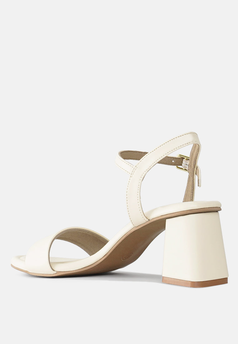 women pin buckle strap block heels#color_beige