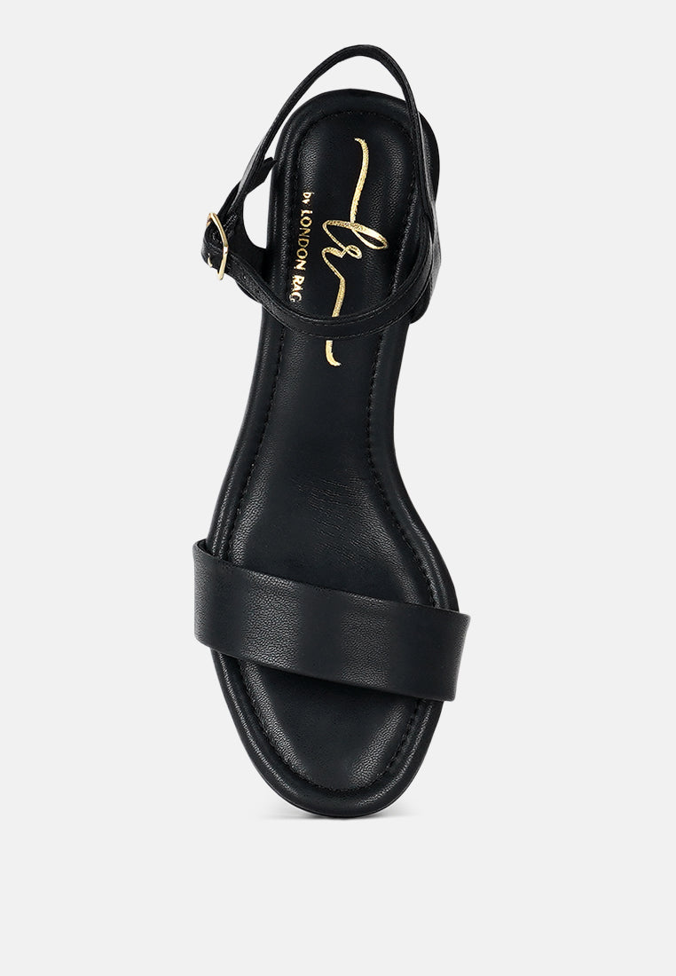 women pin buckle strap block heels#color_black