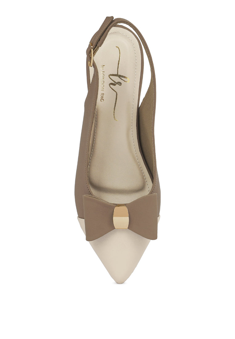 women flared heel bow dress heels#color_taupe