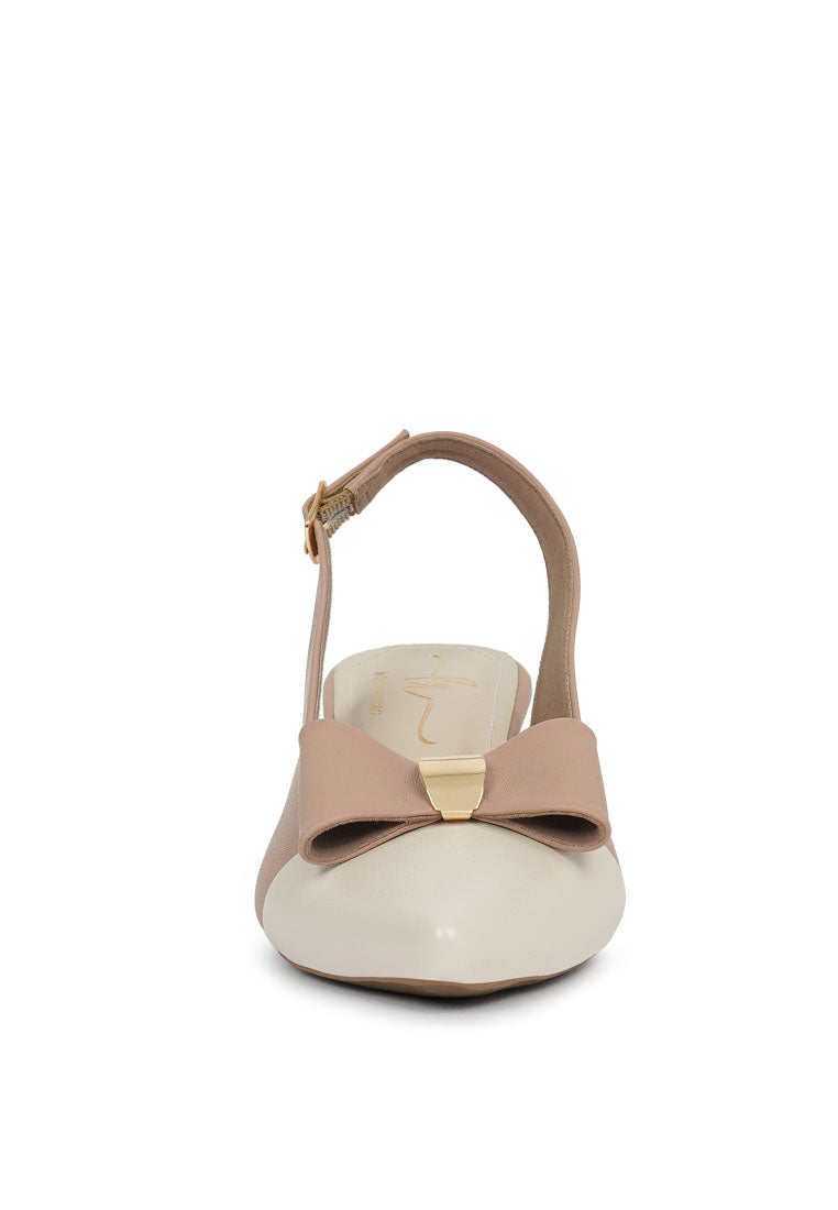 women flared heel bow dress heels#color_black