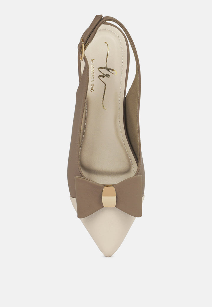 women flared heel bow dress heels#color_taupe