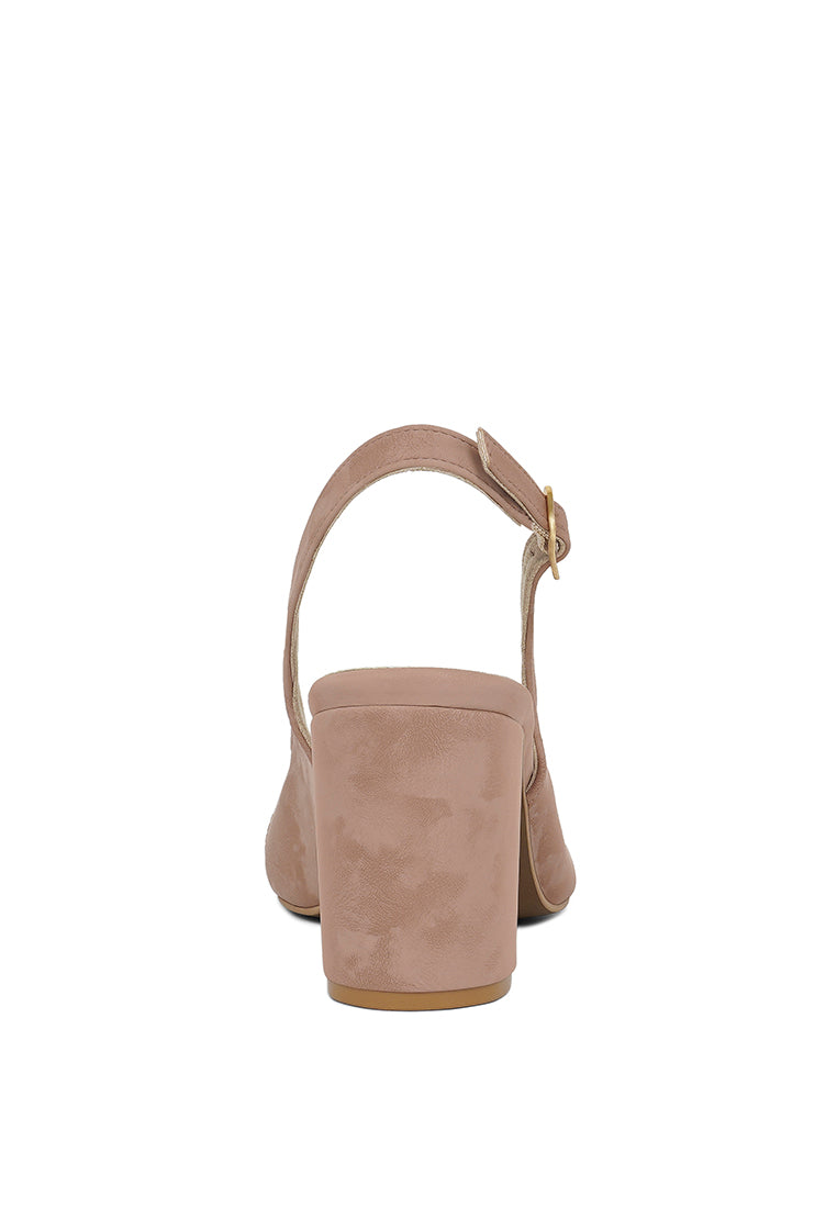 women pin buckle metallic toe cap heels#color_black