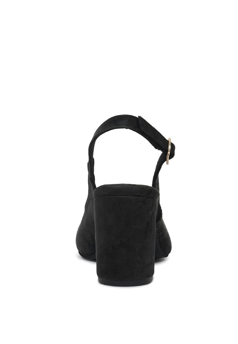 women pin buckle metallic toe cap heels#color_cream