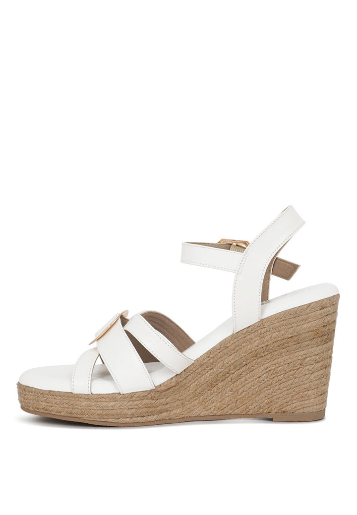 Women Comfortable Pin Buckle Espadrille Wedges