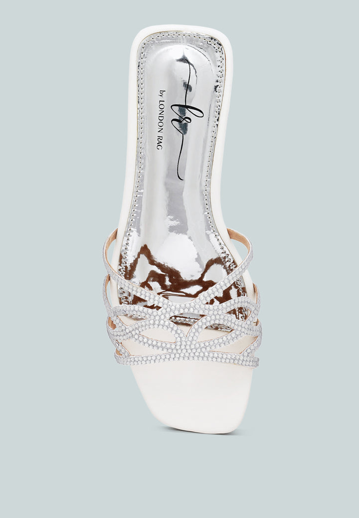 women rhinestone-embellished slip-on flats#color_white