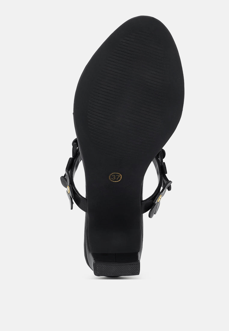 women floral applique slip-on block heels#color_black