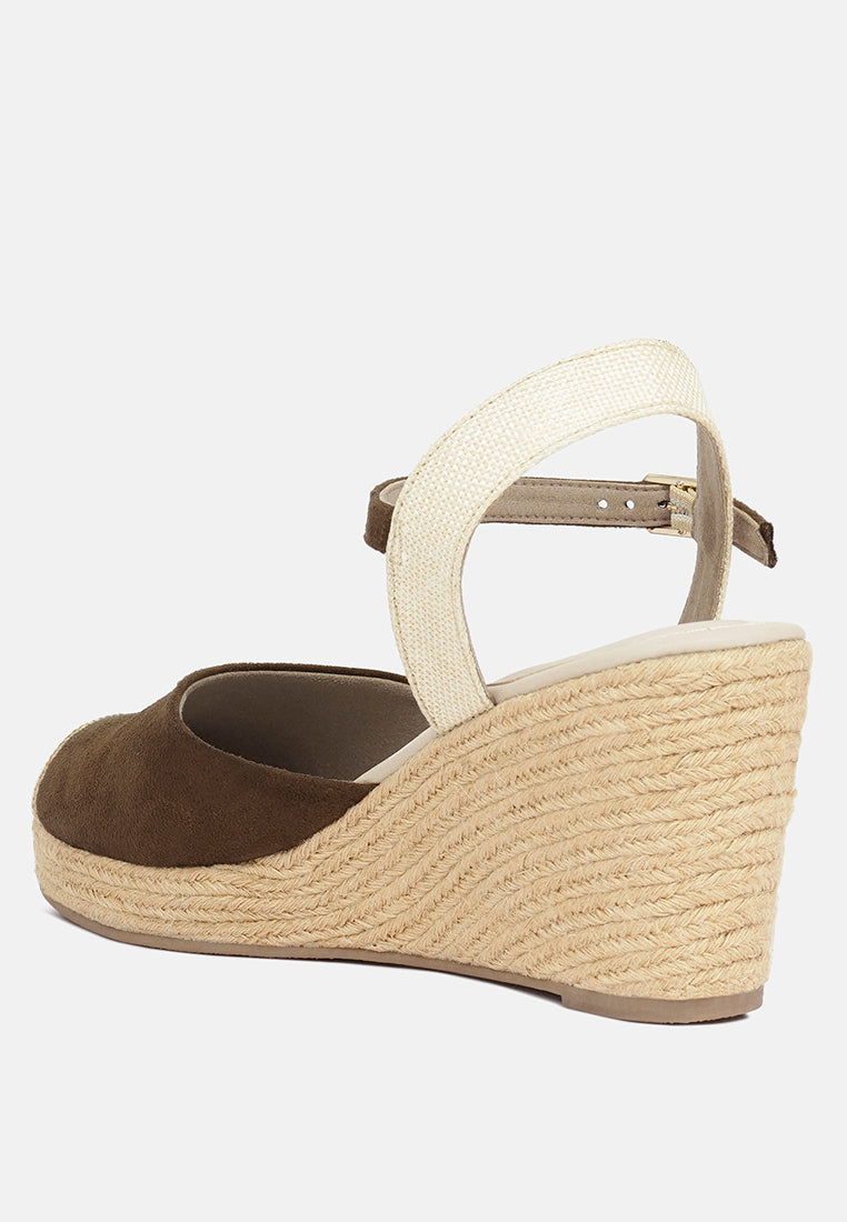 Women Soft Microfiber Espadrille Wedges