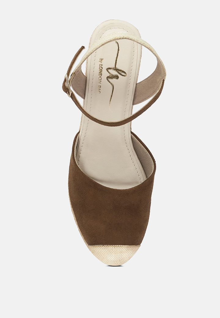 Women Soft Microfiber Espadrille Wedges