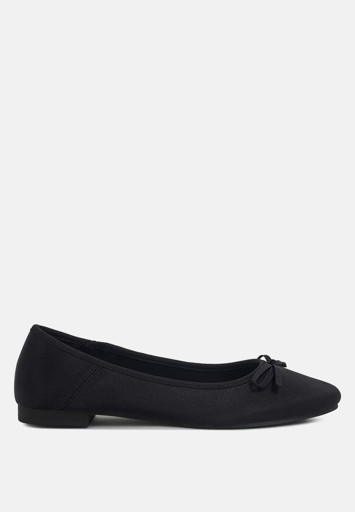 women bow detail satin ballerinas#color_black
