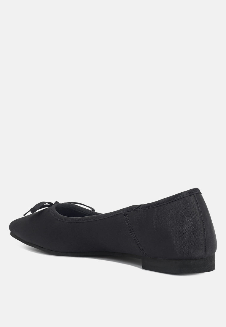 women bow detail satin ballerinas#color_black