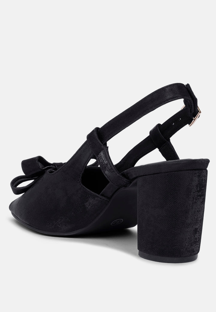 women the bow affair microfiber sandals#color_black