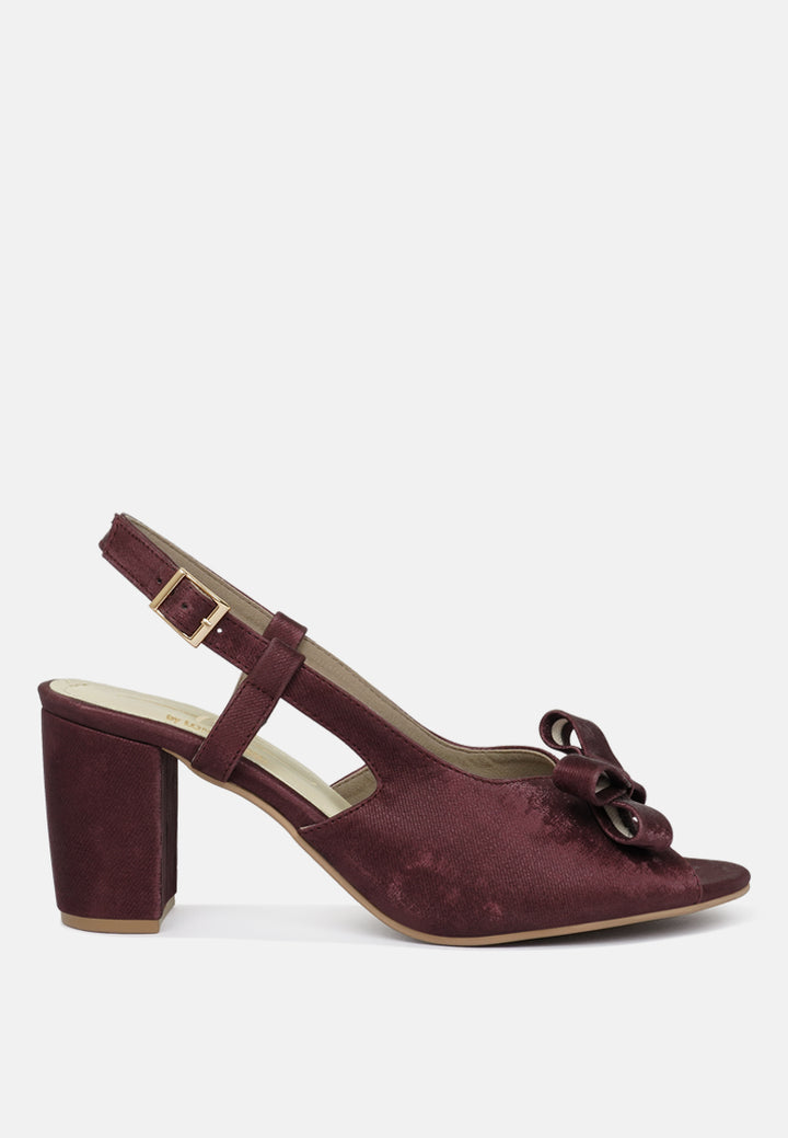 women the bow affair microfiber sandals#color_burgundy