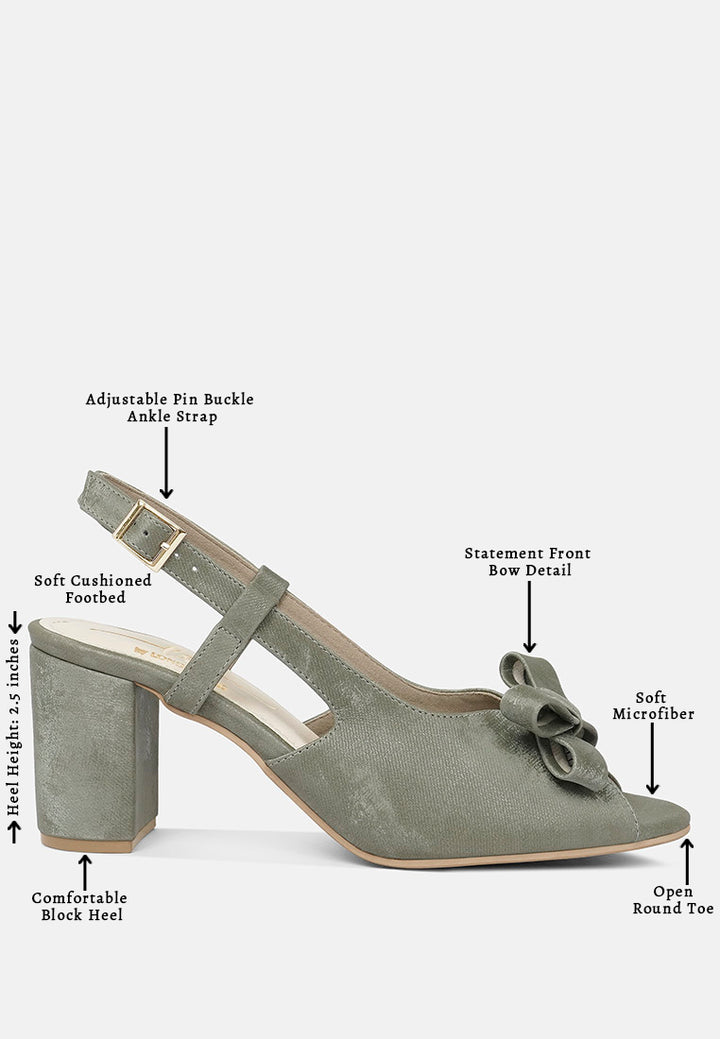 women the bow affair microfiber sandals#color_olive-green